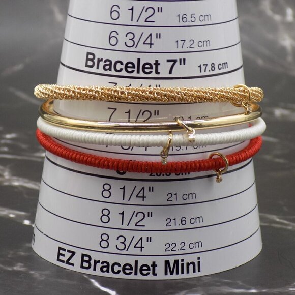 Inc International Concepts Bangle Bracelet Gold 4-Pc Set Charm & Cord Wrapped - Picture 9 of 10